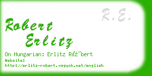 robert erlitz business card